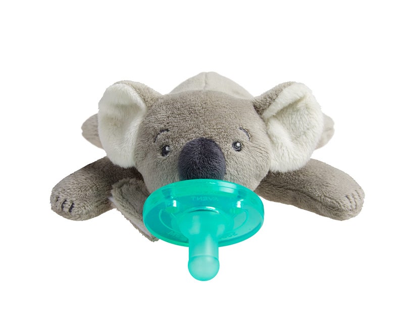 Avent Philips AVENT Soothie Snuggle Pacifier Holder with Detachable Pacifier, Koala, 0m+, SCF347/06 - Image 1
